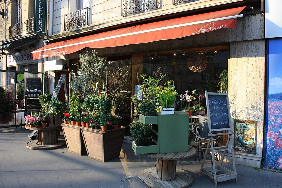 Boutique de fleurs boulevard de Port-Royal, Paris.